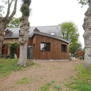 Rénovation extension bioclimatique d'une maison à Bohal