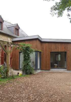 Rénovation extension bioclimatique d'une maison à Bohal