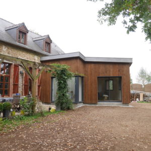 Rénovation extension bioclimatique d'une maison à Bohal