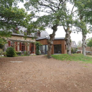 Rénovation extension bioclimatique d'une maison à Bohal