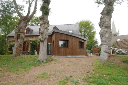 extension-bois-maison-architecte-Vannes-Hexagone-architecture extension bois maison - architecte Vannes - Hexagone architecture