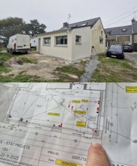plan extension maison architecte
